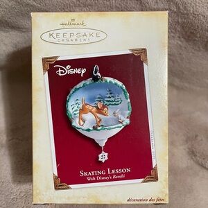 2005 Walt Disney's Bambi Skating Lesson HALLMARK Keepsake Ornament